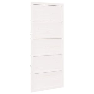 vidaXL Hlevska vrata Bela 100 x 2,5 x 208 cm Trdna borovina