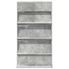 vidaXL Regal za revije Betonsko siva 70 x 41 x 126 cm Konstruiran les