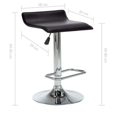 vidaXL Barski stolčki 2 kosa črno umetno usnje