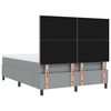 vidaXL Postelja z vzmetnico z vzmetnico Svetlo siva 160 x 200 cm blago