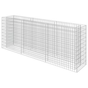 vidaXL Visoka greda gabion pocinkano jeklo 270x50x100 cm