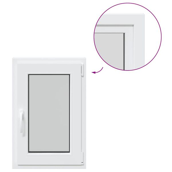 vidaXL Kletno okno "RISOR" 50x75 cm vrtljivo-nagibno DIN desno belo