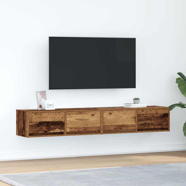 vidaXL TV omarica 2 kosa starinski les 80x31x25,5 cm inženirski les