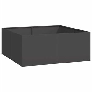 vidaXL Plantažni lonček črn 100x100x40 cm Jeklo