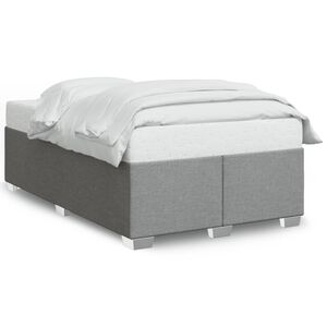 vidaXL Posteljni okvir brez vzmetnice siv 120x190 cm blago