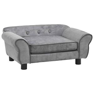vidaXL Pasji kavč siv 72x45x30 cm iz pli&scaron;a