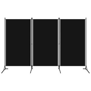 vidaXL Paravan 3-delni črn 260x180 cm