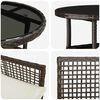 vidaXL Komplet za jedilnico v vrtu 5 pcs Rjava Poly ratan