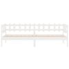 vidaXL Izvlečna postelja brez vzmetnice bela 90x200 cm trdna borovina