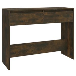 vidaXL Konzolna mizica dimljeni hrast 100x35x76,5 cm iverna plo&scaron;ča