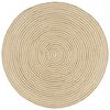 vidaXL Preproga iz jute bel spiralni dizajn ročno izdelana 150 cm