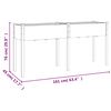 vidaXL Korito s podlogo sive barve 161x45x76 cm trden les jelke