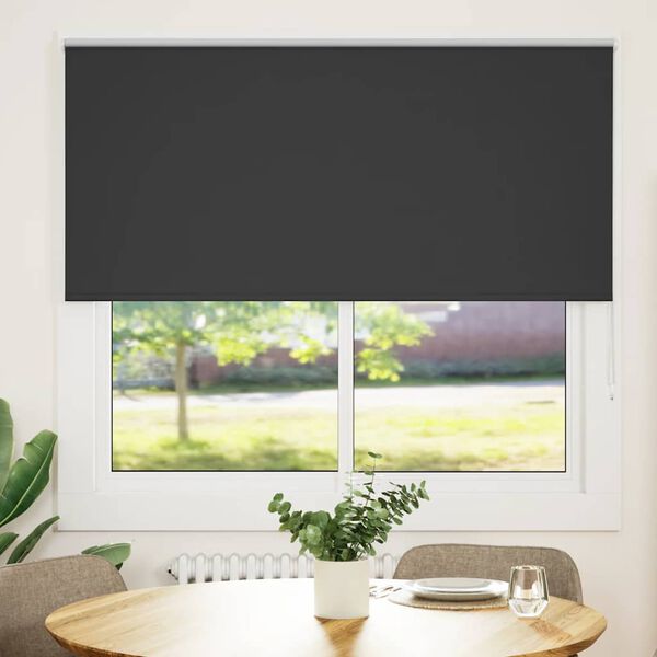 vidaXL Roleta Blackout Black 150x150 cm &Scaron;irina tkanine 146,6 cm