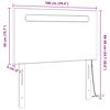 vidaXL LED glava postelje Bela 100 cm Umjetno usnje