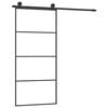 vidaXL Drsna vrata z opremo 90x205 cm ESG steklo in aluminij