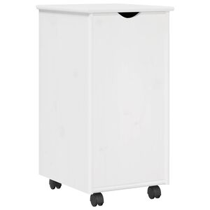 vidaXL Gležnji kabinet Bela 34 x 39 x 65,5 cm Masivno borovo les