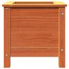 vidaXL Vrtni lonček Voskast rjav 40 x 40 x 39 cm Masivno borovo les