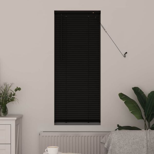 vidaXL Venecijanska žaluzija Prilagodljiva Črna 150 x 40 cm PVC