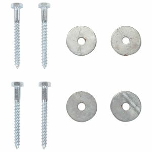 vidaXL Zemeljski klin 6 pcs Srebrna &Oslash;10 x 60 cm Cinkani kovina