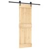 vidaXL Drsna vrata 70 x 210 cm Masiven borov les (neobdelan)