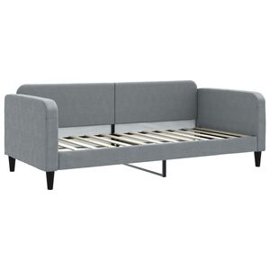 vidaXL Raztegljiva postelja svetlo siva 90x200 cm blago