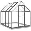 vidaXL Rastlinjak z okvirjem antracit 224x169x202 cm aluminij