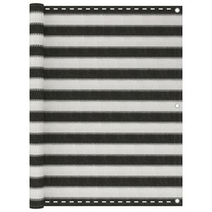 vidaXL Balkonsko platno HDPE 120x400 cm antracitno in belo