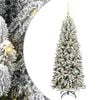 vidaXL Umestno božično drevo Bela 120 cm PVC, plastika, jeklo in PE