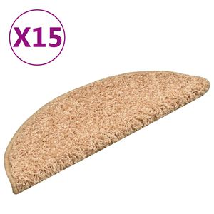 vidaXL Stopni&scaron;čne preproge 15 kosov 56x17x3 cm zlate polkrožne