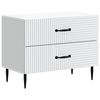vidaXL Nočna omarica Bela 62 x 34,5 x 47,5 cm Inženirski les