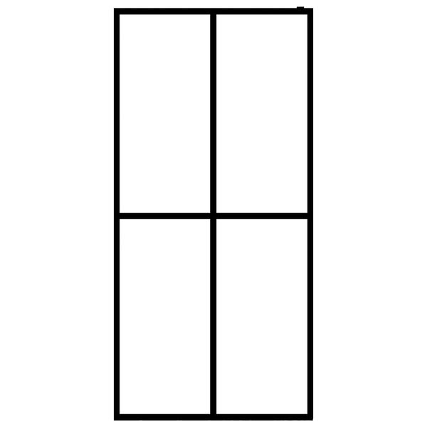 vidaXL Steklena pregrada za tuš mlečno kaljeno steklo 118x190 cm