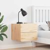 vidaXL Nočna omarica s predalom Rjava 39 x 34 x 33 cm Trdna borovina