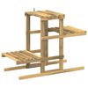vidaXL Stojalo za rastline Bela 82 x 36 x 60 cm Masiven les akacije