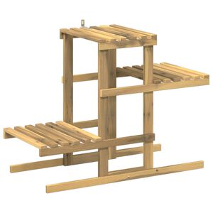vidaXL Stojalo za rastline Bela 82 x 36 x 60 cm Masiven les akacije