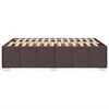 vidaXL Posteljni okvir brez vzmetnice temno rjava 120x190 cm blago