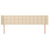 vidaXL Vzglavje z u&scaron;esi krem 183x16x78/88 cm blago