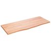 vidaXL Mizna plo&scaron;ča svetlo rjava 100x40x2 cm obdelana trdna hrastovina