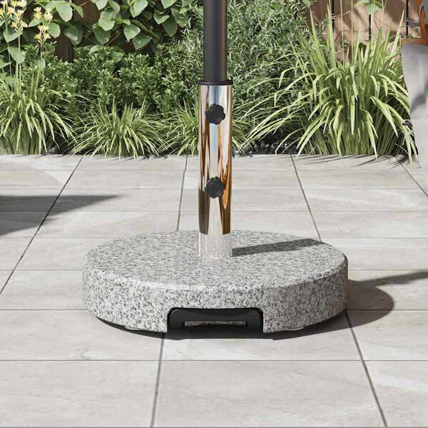 vidaXL Podstavek za senčnik Siva 45 x 45 x 37.5 cm Granit