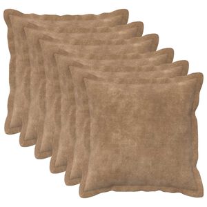 vidaXL Prevleka za blazino 6 kos HOUTEN Taupe 30 x 30 cm Mikrofibra