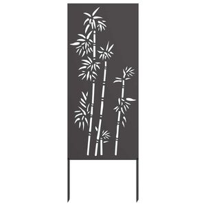 vidaXL Zaslon za zasebnost v vrtu Črna 50 x 140 cm Mnogi jeklo