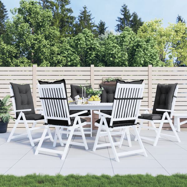 vidaXL Blazina za stol 6 kosov melanž antracit 120x50x7 cm blago