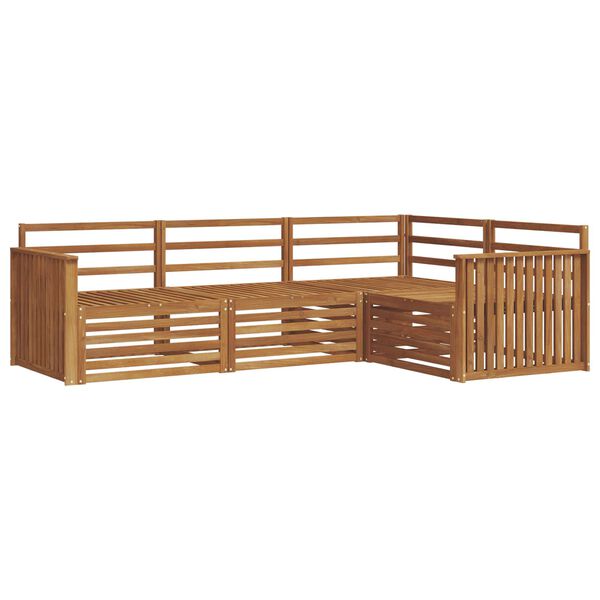 vidaXL Zunanja garnitura za sedenje 4 pcs Naravna Masiven les akacije