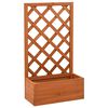 vidaXL Vrtno cvetlično korito z mrežo oranžno 50x25x90 cm les jelke