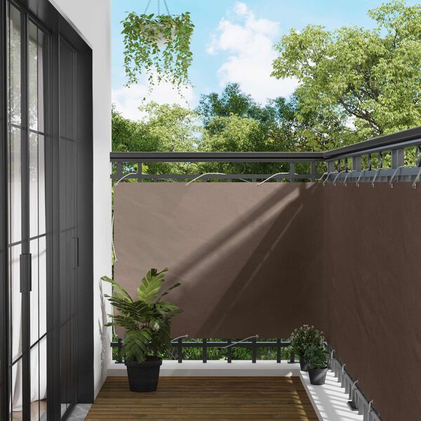 vidaXL Balconska mreža Taupe 110 x 400 cm Oxford tkanina