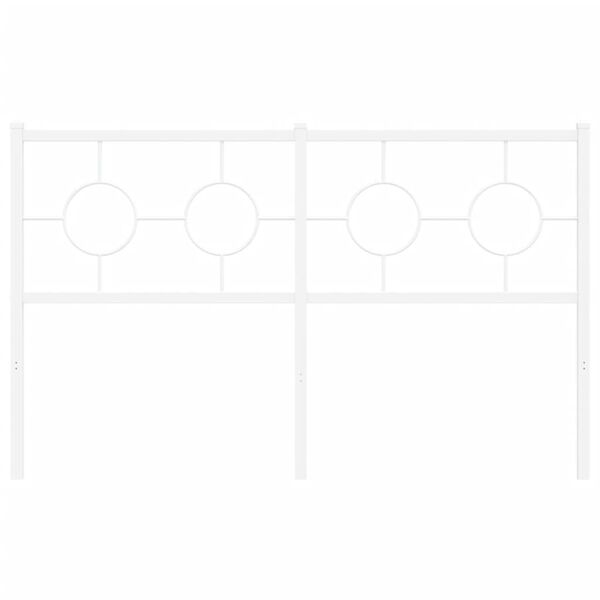 vidaXL Kovinsko vzglavje belo 140 cm