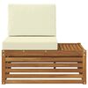 vidaXL Zunanji konec kavča Naravna 91 x 63 x 73 cm Masiven les akacije