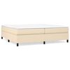 vidaXL Posteljni okvir z vzmetmi krem 200x200 cm blago