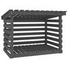 vidaXL Stojalo za drva sivo 108x73x79 cm trdna borovina