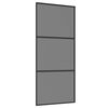 vidaXL Drsna vrata 90 x 205 cm Kaljeno steklo in aluminij