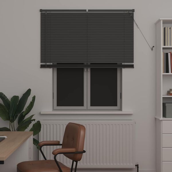 vidaXL Venecijanska žaluzija Srebrno siva 150 x 120 cm PVC